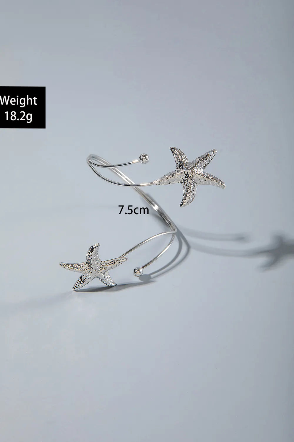 Vacation Style Starfish Pattern Minimalist Open Armlet Bracelet