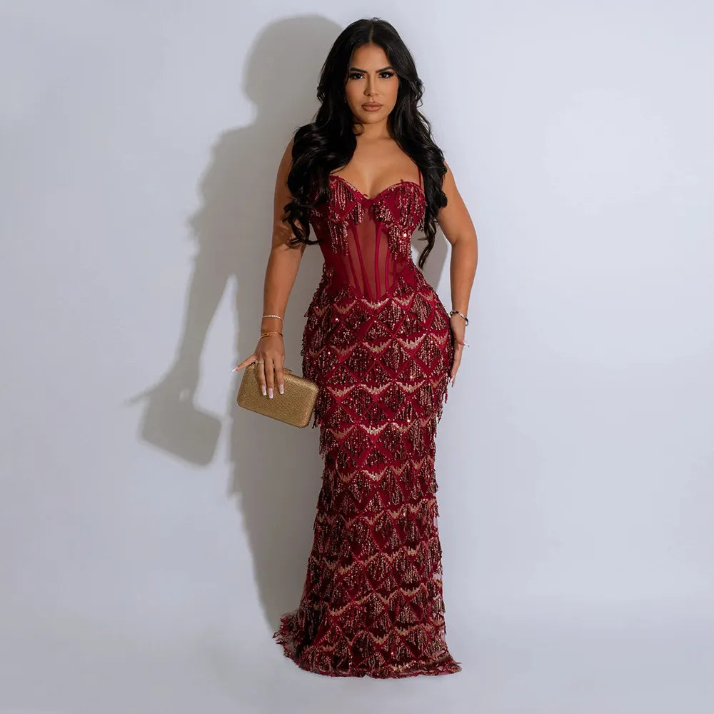 Women's Fashion Suspenders Sheath A- line Skirt Party Dress