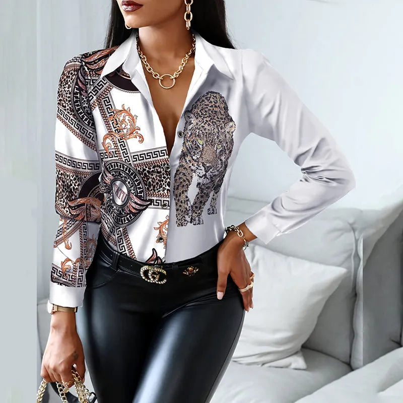 Julia Fashion - Women Fashion Shirt Lady Long Sleeve Blouse