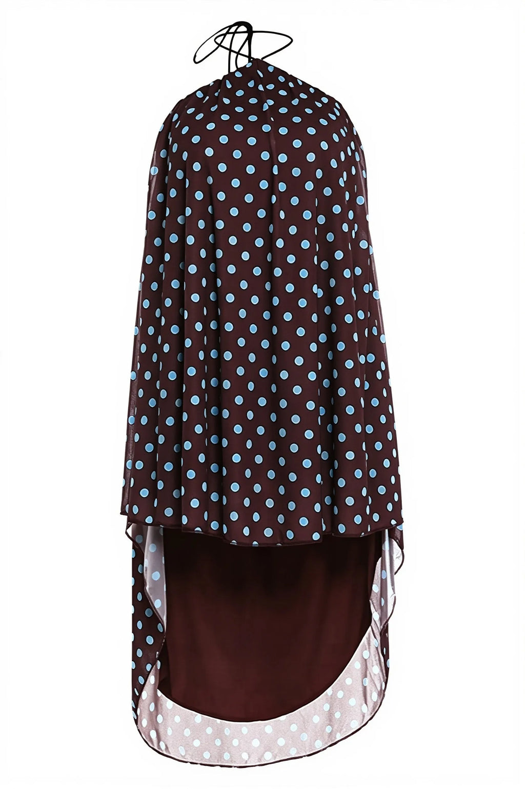 Tube Polka Dot Halter Cutout Back Mini Dress