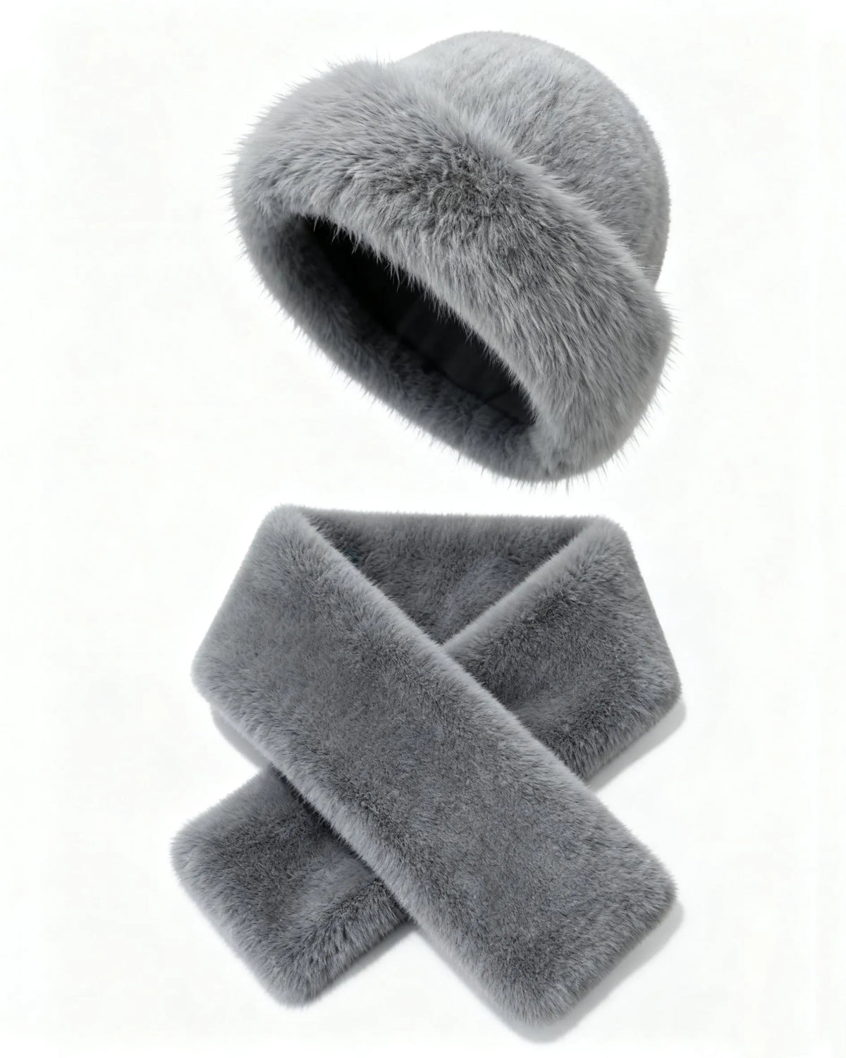 2pcs Outdoor Casual Outfit - Neck Warmer And Mongolian Style Hat
