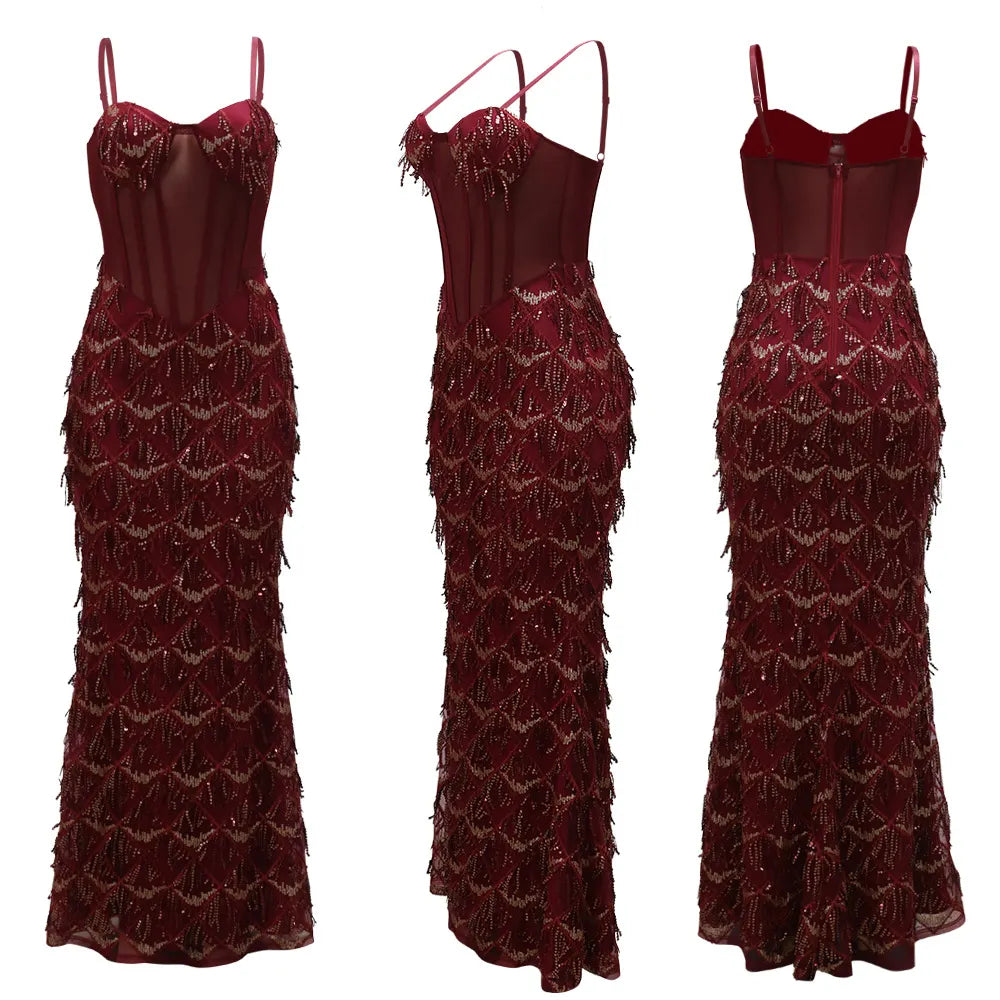 Women's Fashion Suspenders Sheath A- line Skirt Party Dress