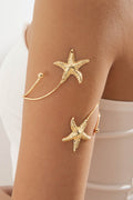 Vacation Style Starfish Pattern Minimalist Open Armlet Bracelet