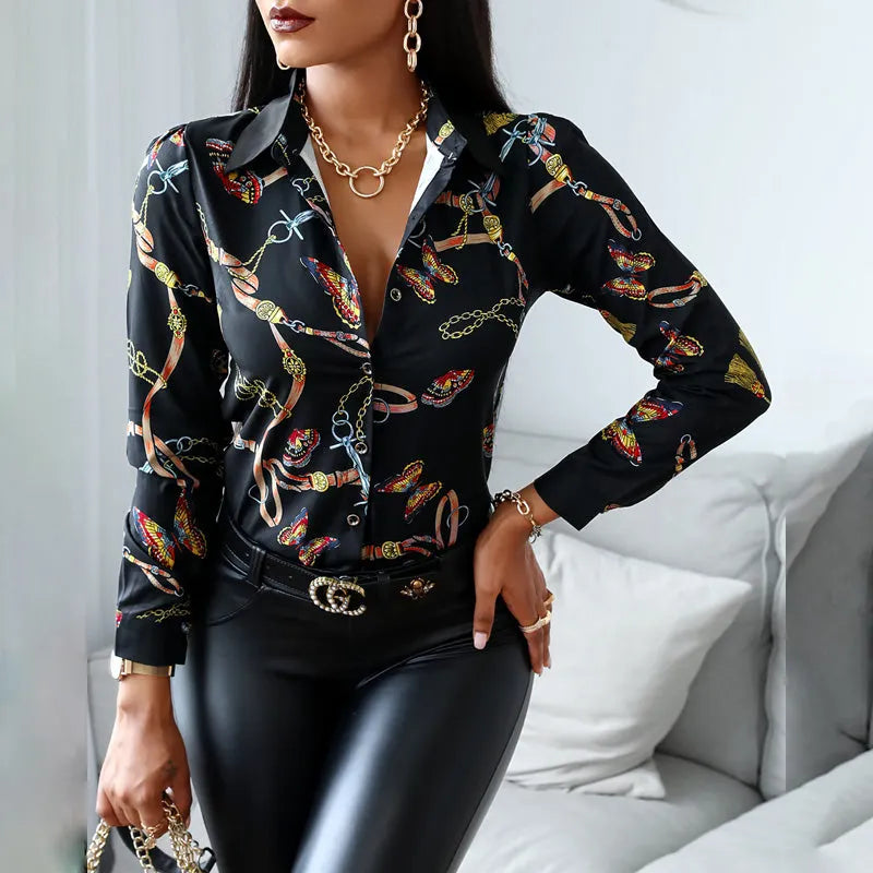 Julia Fashion - Women Fashion Shirt Lady Long Sleeve Blouse