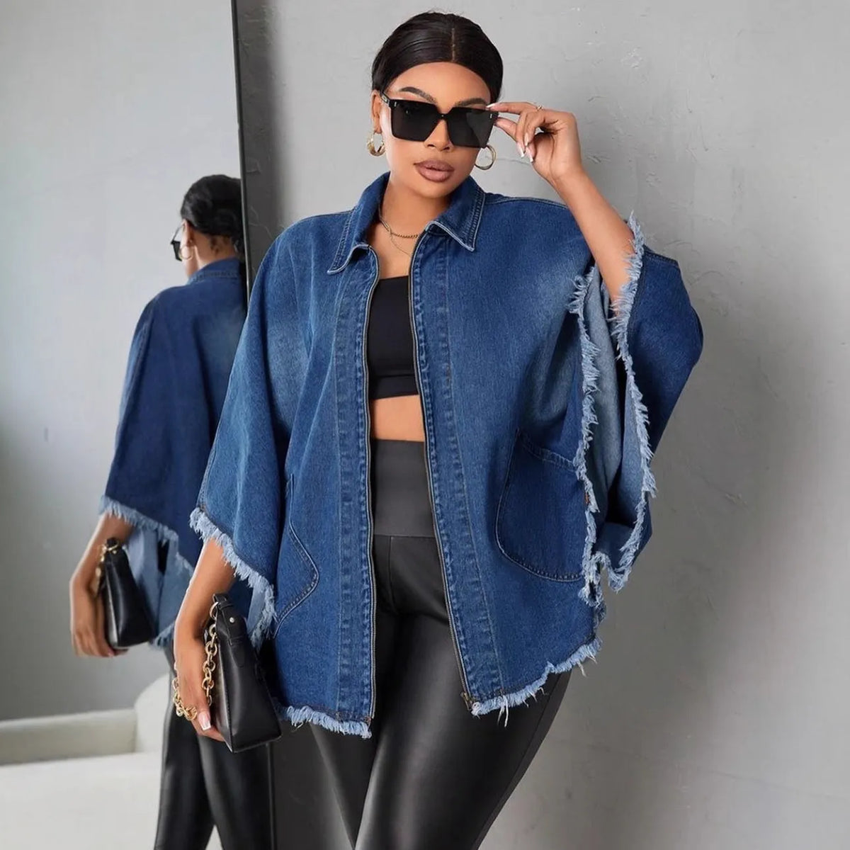 Fashion Loose Lapels Batwing-sleeved Jacket