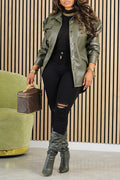 Modern Leather Drop Shoulder Jacket