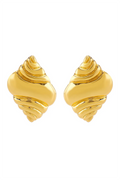 Alloy Conch Design Stud Earrings Rings Necklace Set