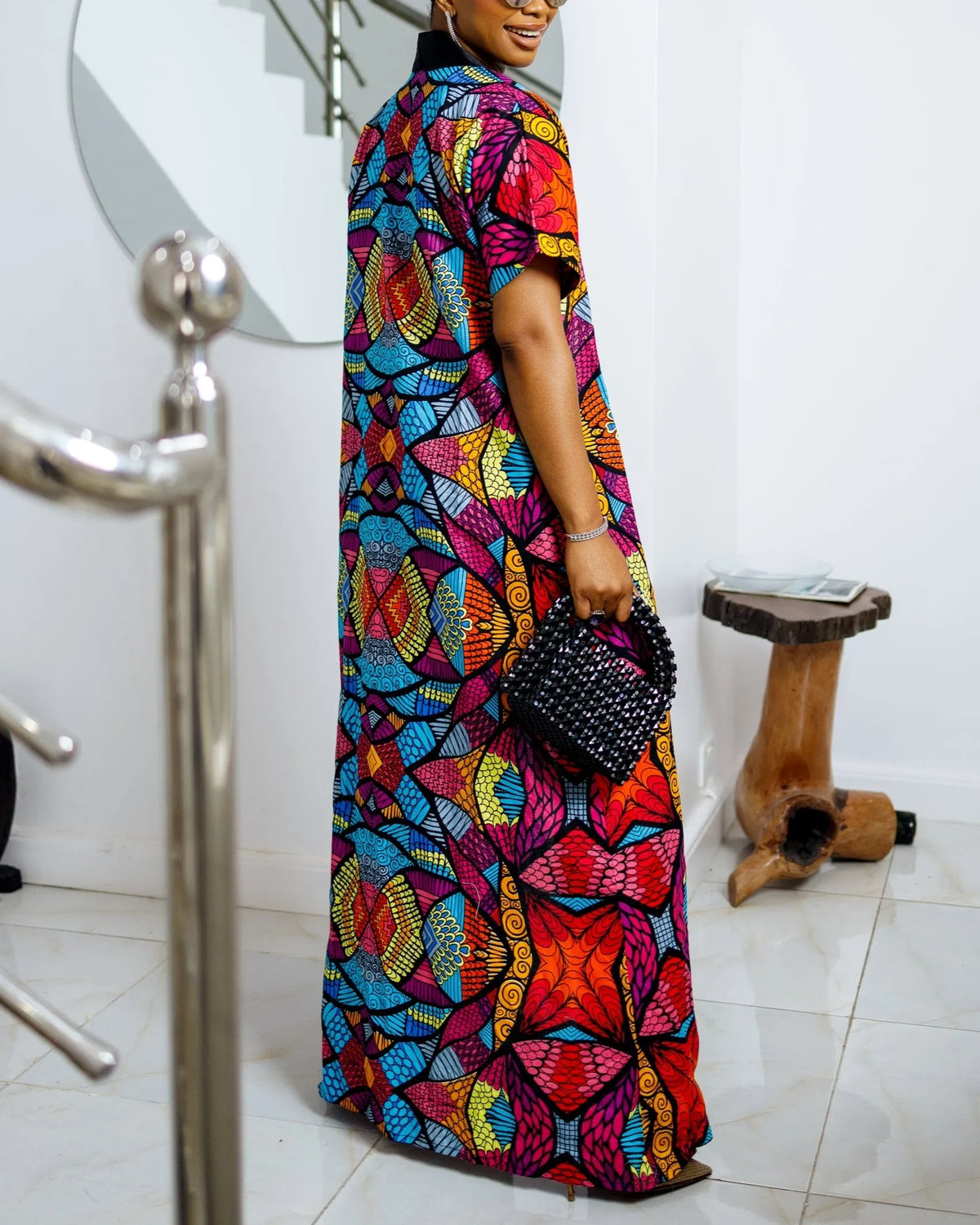 Women's Casual Print Kimono & Shorts Two-Piece Set
